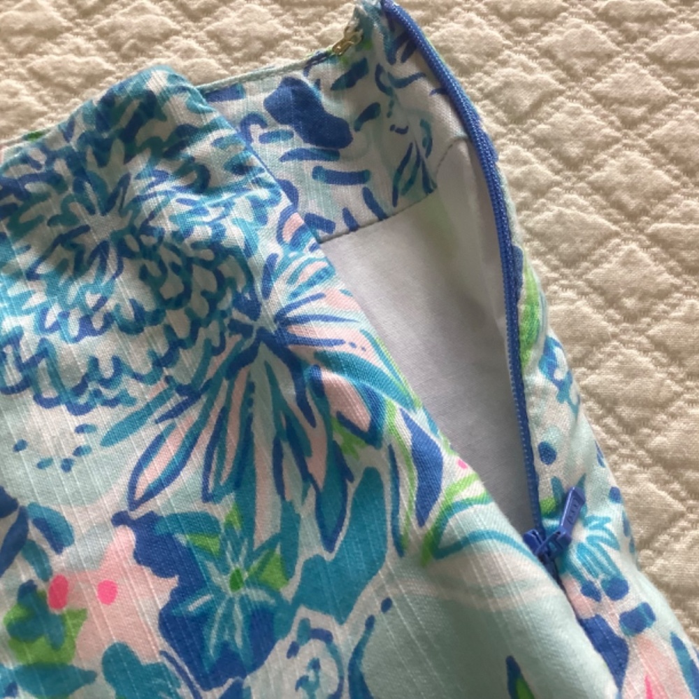 Lilly Pulitzer Patty Skort Coastal Blue Lion Around - Picture 5 of 9